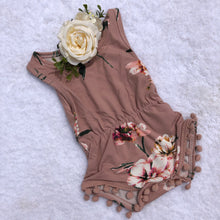 Load image into Gallery viewer, Floral Pom Pom Romper
