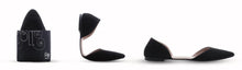 Load image into Gallery viewer, Classic Black Rollasole Flats
